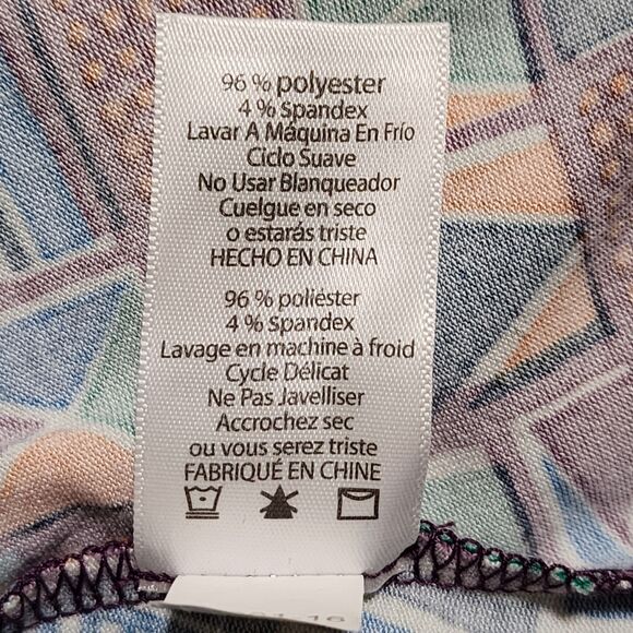 NWT LuLaRoe Madison Pleated Pull-On Skirt Green Blue Brown Orange Jersey Size XL - Picture 9 of 10